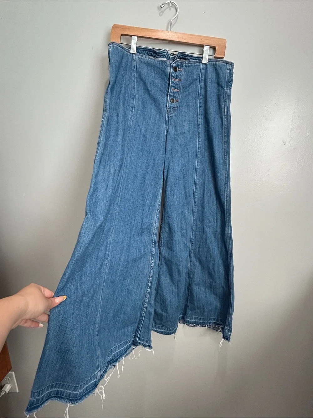 Free People Denim Wide Leg Jeans